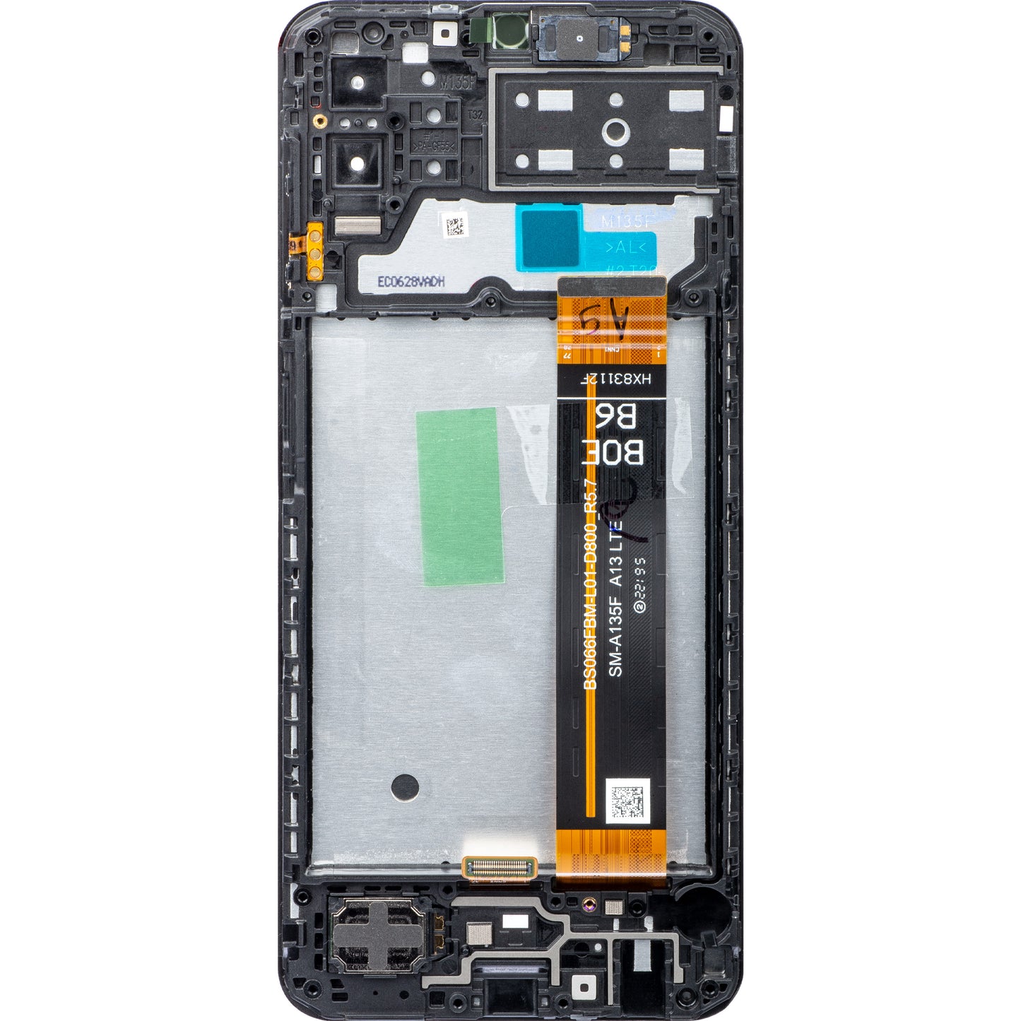 Touchscreen scherm Samsung Galaxy M13 M135, met frame, zwart, Service Pack GH82-29132A