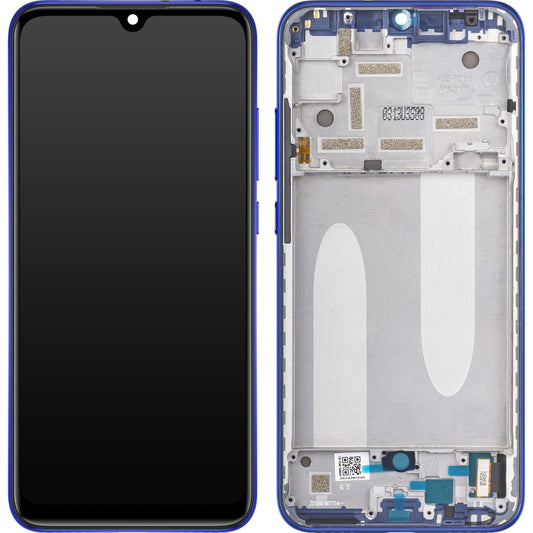 Xiaomi Mi A3 Touchscreen Display, with Frame, Blue, Service Pack 5610100380B6