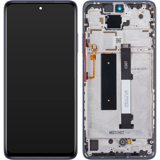 Display met Touchscreen Xiaomi Redmi Note 9 Pro 5G / Mi 10T Lite 5G, met Frame, Grijs, Service Pack 5600040J1700
