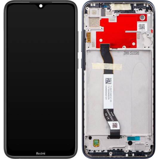 Display met Touchscreen Xiaomi Redmi Note 8T, met Frame, Zwart, Service Pack 5600040C3X00