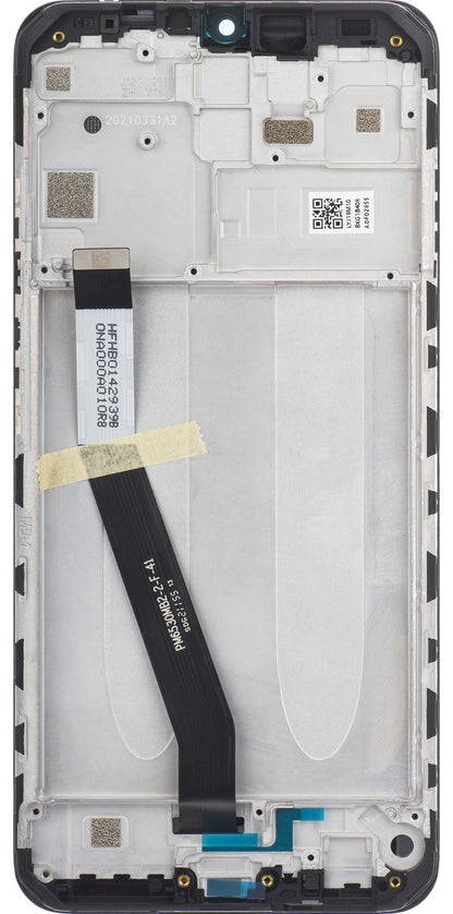Display met Touchscreen Xiaomi Redmi 9, met Frame, Zwart, Service Pack 5600050J1900