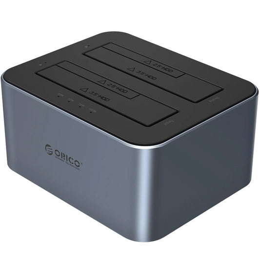Orico 6626C3-C-V1 2-Drive Docking Station voor HDD / SSD SATA 2.5inch / 3.5inch, Grijs