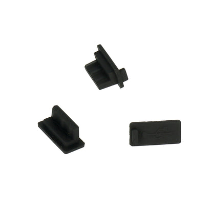 OEM Telefoonpoort Stofdop, USB-A, Set van 10 stuks, Zwart