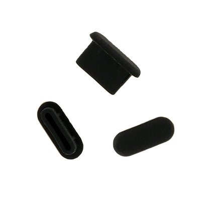 OEM Telefoonpoort Stofdop, USB-C, Set van 10 stuks, Zwart