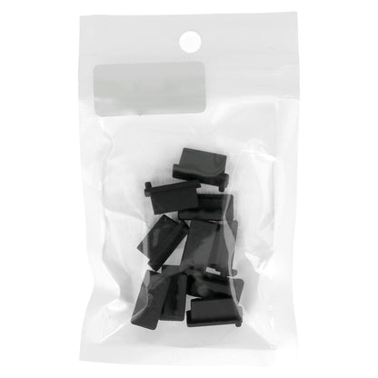 OEM Telefoonpoort Stofdop, USB-A, Set van 10 stuks, Zwart