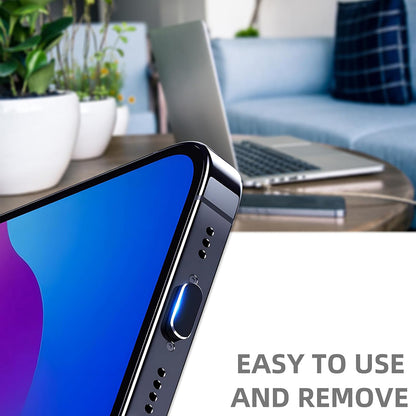 Techsuit AD1 stofdoppen voor telefoonpoort, USB-C, set van 4 stuks, zwart