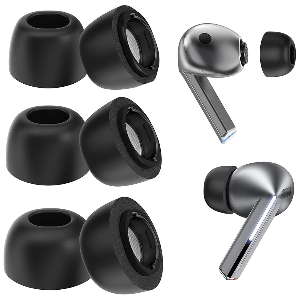 Techsuit ET3 Ear Tips for Samsung Galaxy Buds3 Pro, Size S / M / L, Black