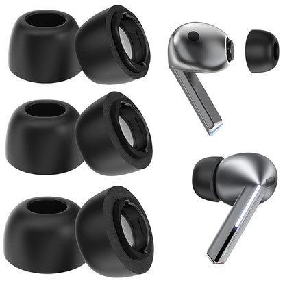 Techsuit ET3 Ear Tips for Samsung Galaxy Buds3 Pro, Size S / M / L, Black