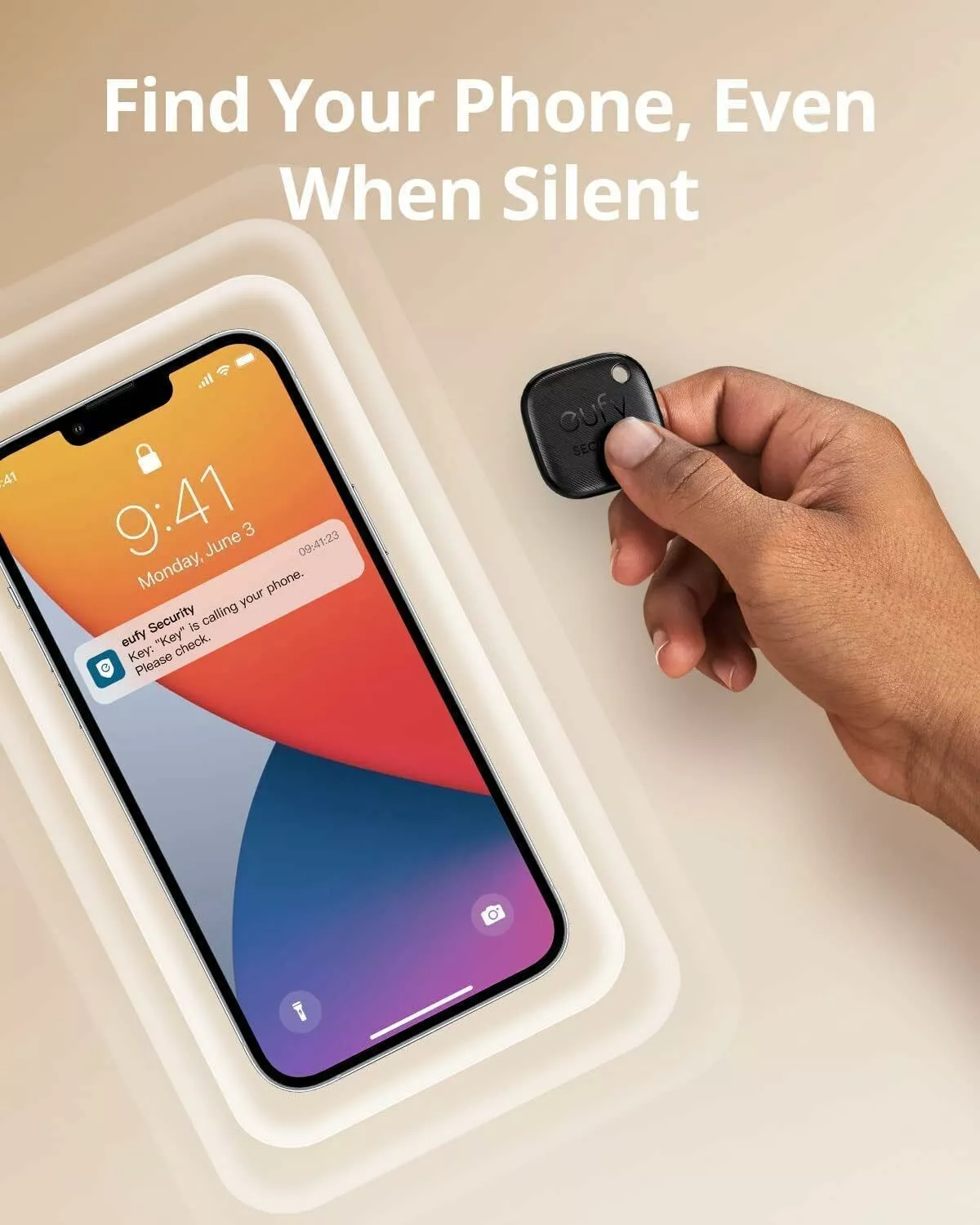 Eufy Security SmartTrack Link voor iOS Series, Set van 4 stuks, Zwart E87B0012