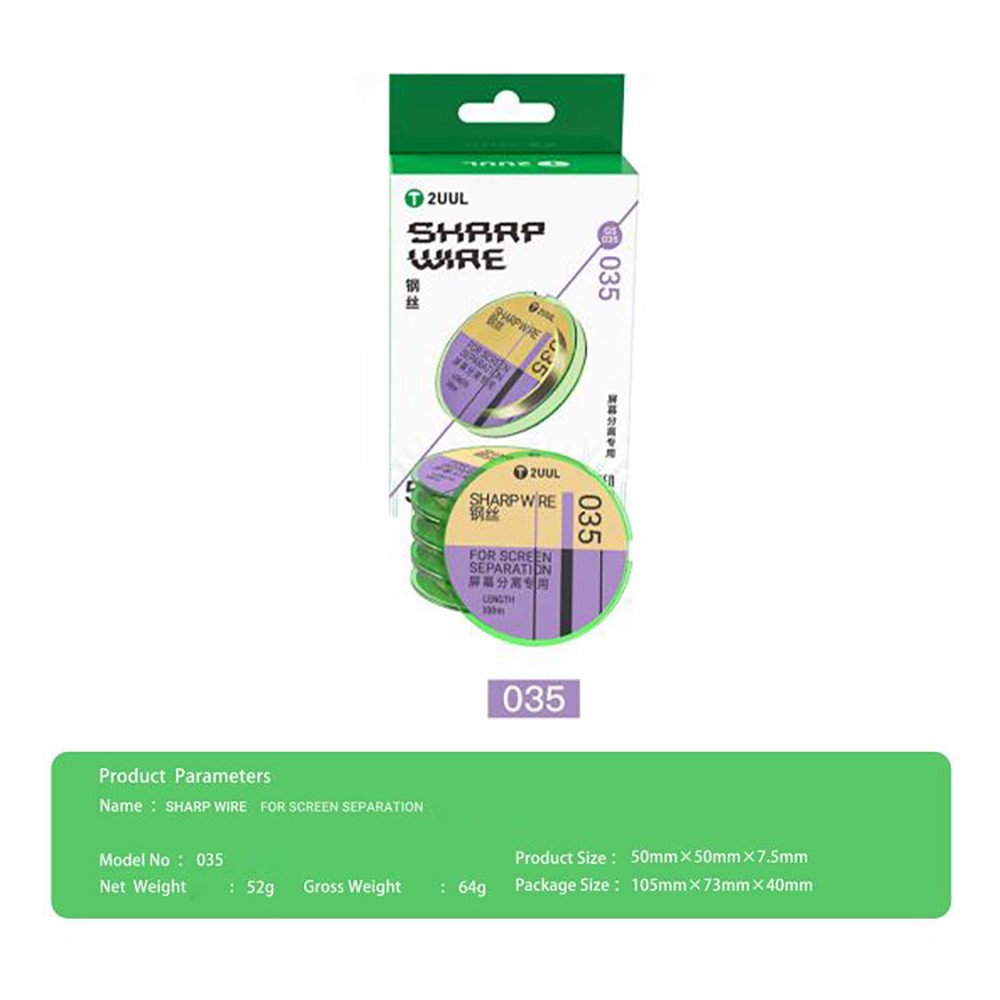 Molybdeen Draad 2UUL 035 GS voor Telefoon, 100m