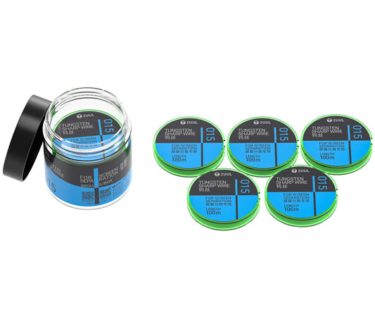 Wolfraamdraad 2UUL WS-015, 0,015 mm, 100 m, Set van 5 stuks