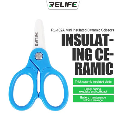 Relife RL-102A Scissors, With Ceramic Blades, Blue