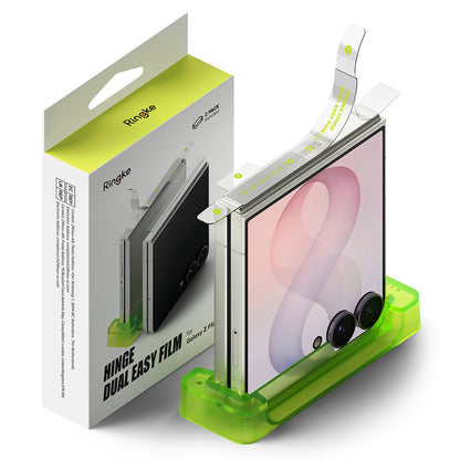 Beschermfolie Ringke Dual Easy scharnier voor Samsung Galaxy Z Flip8 F776, plastic, set van 2 stuks