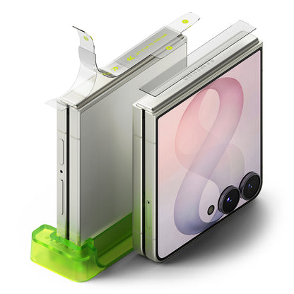 Beschermfolie Ringke Dual Easy scharnier voor Samsung Galaxy Z Flip8 F776, plastic, set van 2 stuks