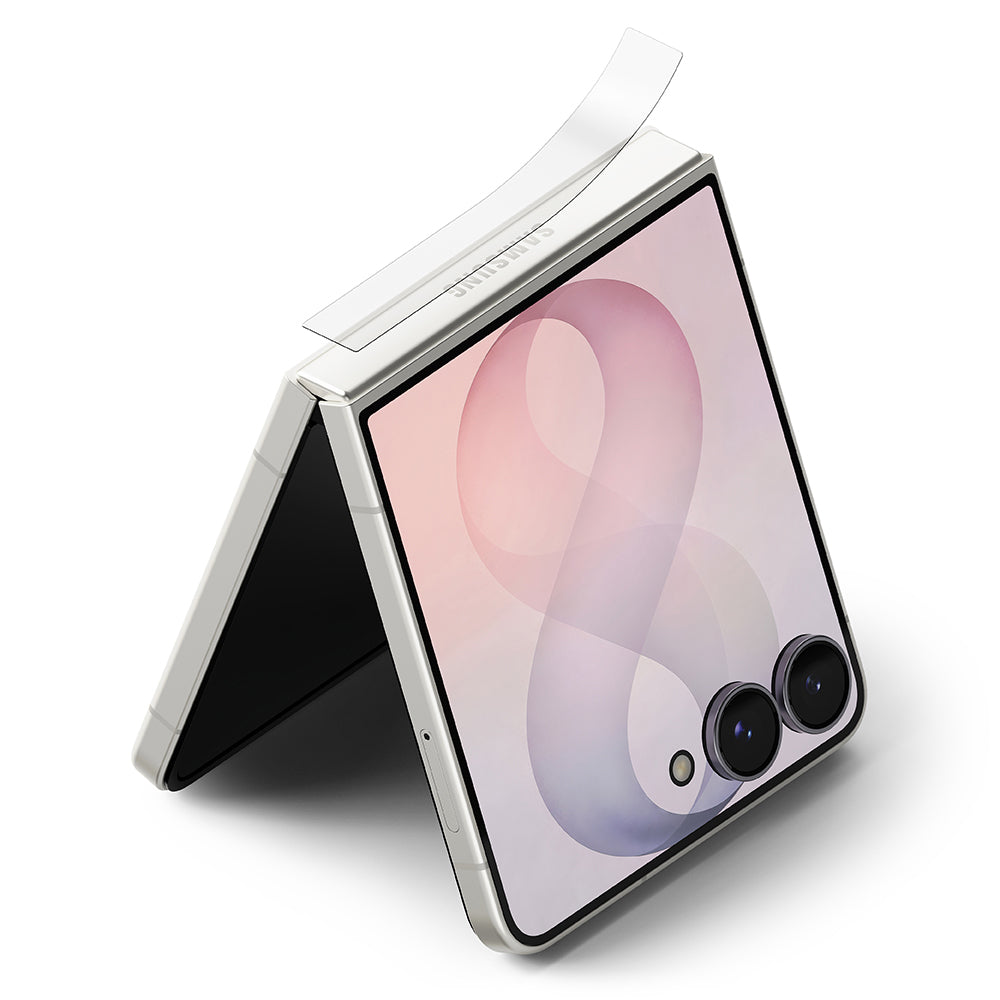 Beschermfolie Ringke Dual Easy scharnier voor Samsung Galaxy Z Flip8 F776, plastic, set van 2 stuks