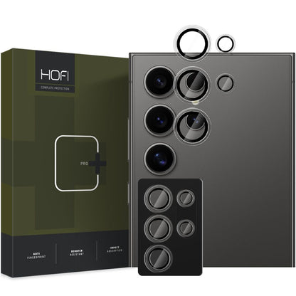 Beschermfolie Achtercamera HOFI CamRing PRO+ voor Samsung Galaxy S25 Ultra S938, Gehard Glas, Zwart