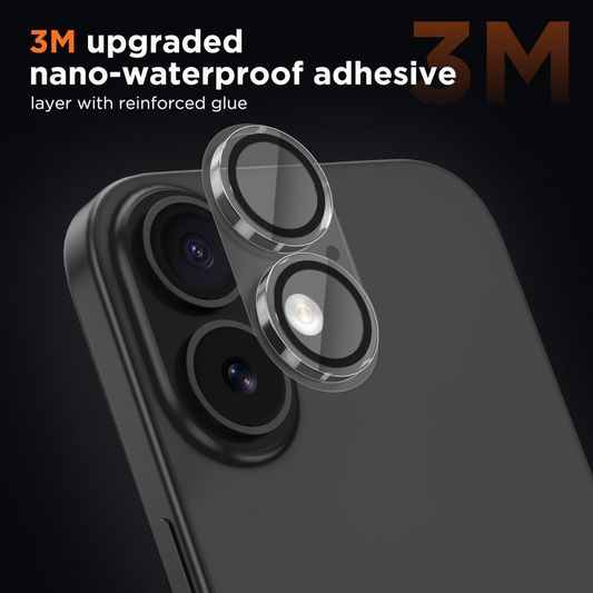 Beschermfolie Achtercamera Tech-Protect CamFull Fit+ voor Apple iPhone 17, Gehard Glas, Mat Transparant