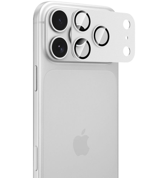 Beschermfolie Achtercamera Tech-Protect CamFull Fit+ voor Apple iPhone 18 Pro Max, Gehard Glas, Zilver