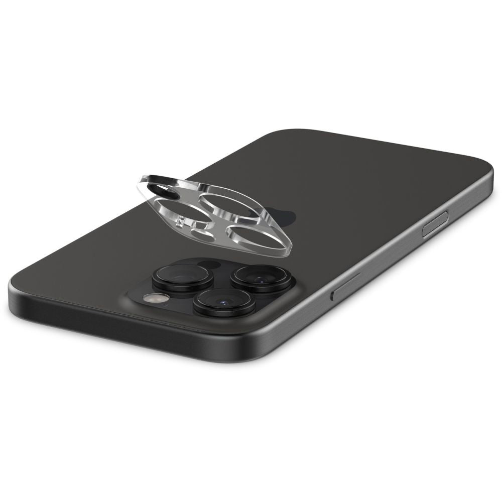 Spigen Optik Camera Beschermende Film Achterzijde voor Apple iPhone 15 Pro Max / 15 Pro, Glasbeschermd, Volledig Gelijmd, Set 2 stuks, Transparant