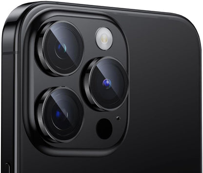 Tech-Protect CamRing PRO+ Rear Camera Protection Film for Apple iPhone 14 Pro Max / 14 Pro, Tempered Glass, Black