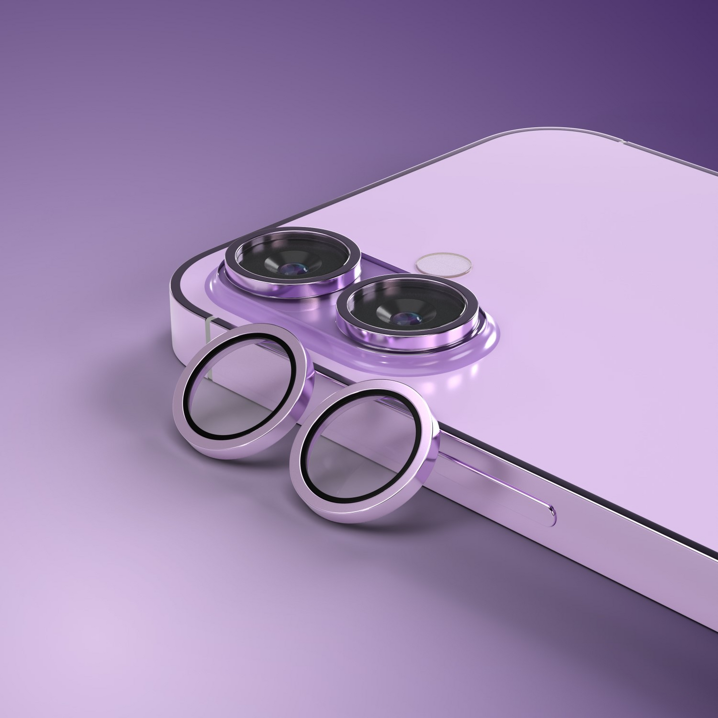 Achtercamera Beschermfolie Etteri voor Apple iPhone 17, Gehard Glas, Paars