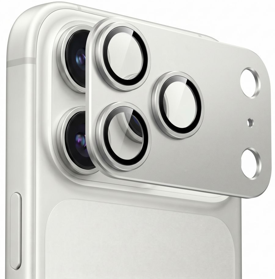 Tech-Protect CamFull Fit+ Rear Camera Protective Film for Apple iPhone 18 Pro Max, Tempered Glass, Silver