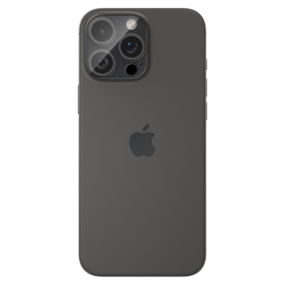 Spigen Optik Camera Beschermende Film Achterzijde voor Apple iPhone 15 Pro Max / 15 Pro, Glasbeschermd, Volledig Gelijmd, Set 2 stuks, Transparant