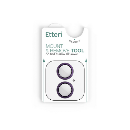 Achtercamera Beschermfolie Etteri voor Apple iPhone 17, Gehard Glas, Paars