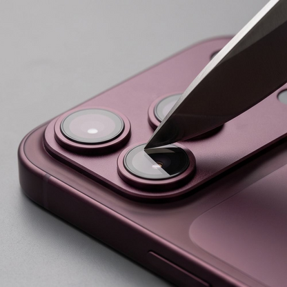 Tech-Protect CamFull Fit+ Rear Camera Protective Film for Apple iPhone 18 Pro, Tempered Glass, Burgundy