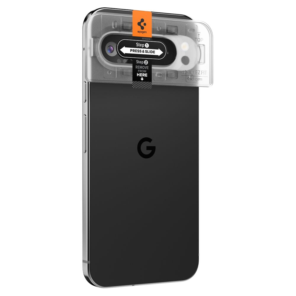 Beschermende Achtercamera Beschermfolie Spigen EZ FIT voor Google Pixel 9 Pro XL, Glas Beschermd, Set 2 stuks AGL08446 