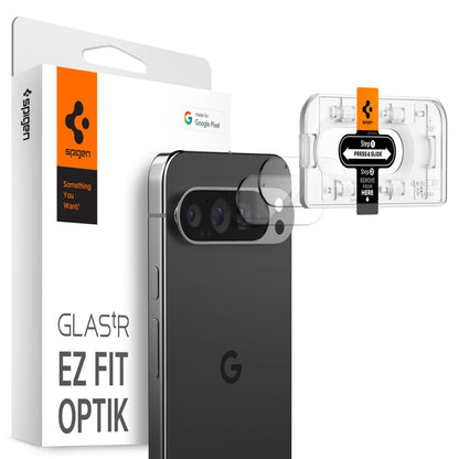 Beschermende Achtercamera Beschermfolie Spigen EZ FIT voor Google Pixel 9 Pro XL, Glas Beschermd, Set 2 stuks AGL08446 