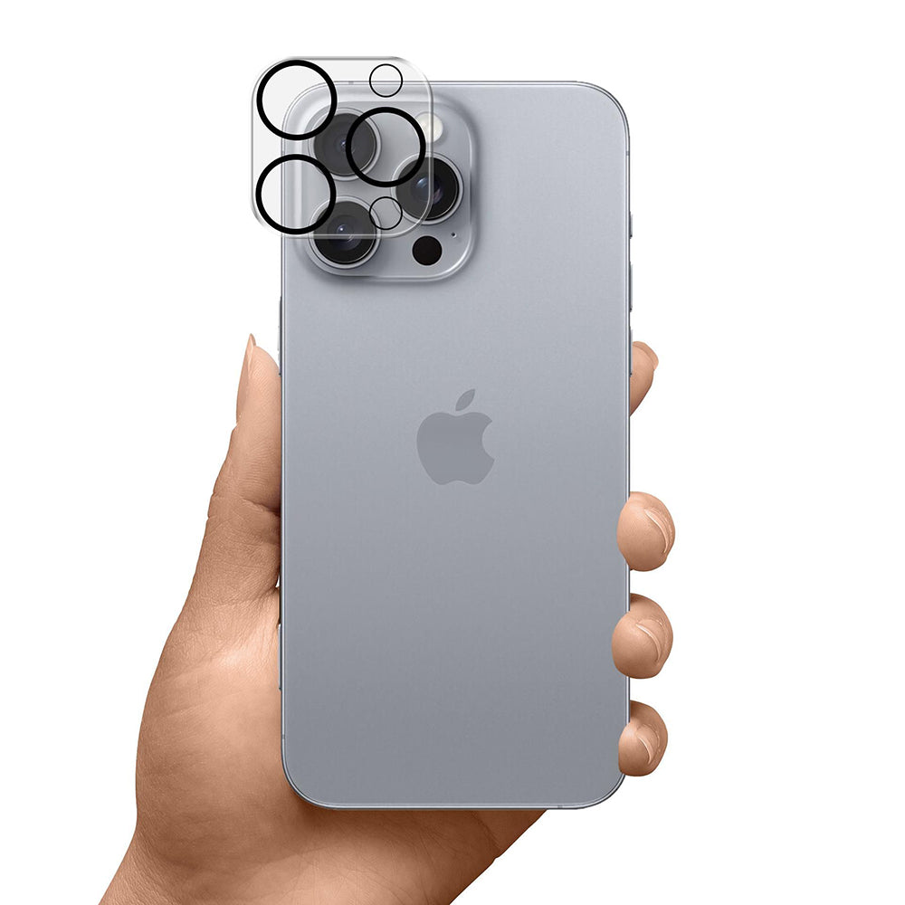 Beschermfolie Achtercamera 3MK Pro Full Cover voor Apple iPhone 17 Pro, Gehard Glas, Zwart