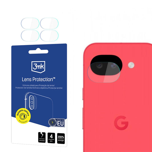 Beschermfolie Achtercamera 3MK Protection voor Google Pixel 10a, Flexibel Glas, Set van 4 stuks, Transparant