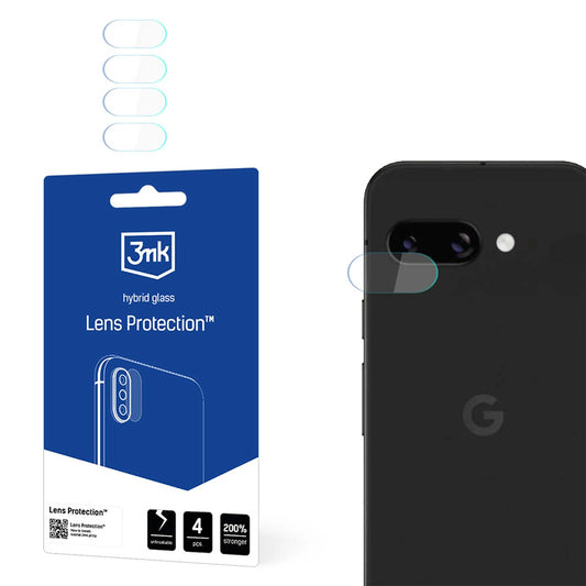 3MK Protection Rear Camera Protective Film for Google Pixel 9a, Flexible Glass, Set of 4 Pieces, Transparent