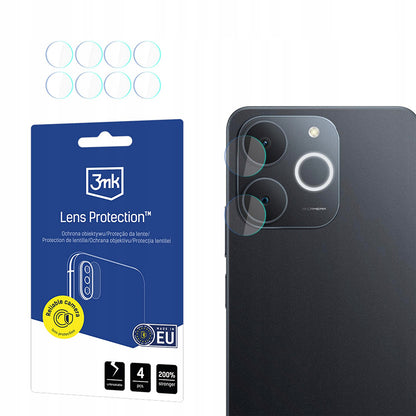 Beschermfolie Achtercamera 3MK Protection voor Realme Note 70T, Gehard Glas, Set van 4 stuks, Transparant