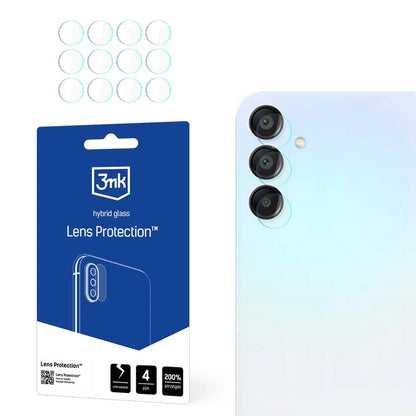 3MK Protection Achtercamera Beschermfolie voor Samsung Galaxy A15 5G A156, Flexibel Glas, Set van 4 Stuks, Transparant