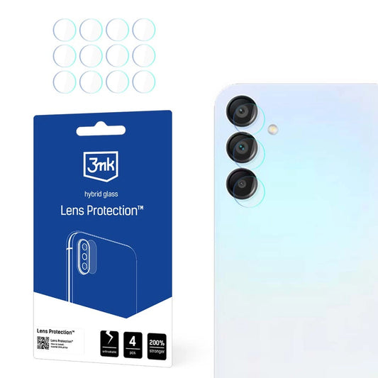 3MK Protection Achtercamera Beschermfolie voor Samsung Galaxy A15 5G A156, Flexibel Glas, Set van 4 Stuks, Transparant