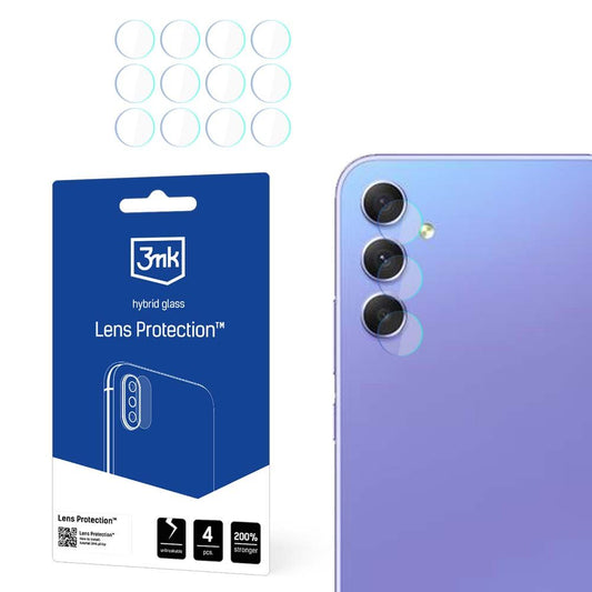 3MK Protection Achtercamera Beschermfolie voor Samsung Galaxy A55 5G A556 / A35 5G A356, Flexibel Glas, Set van 4 Stuks, Transparant