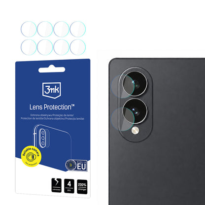 3MK Protection Achtercamera Beschermfolie voor Samsung Galaxy Z Fold8 F976, Gehard Glas, Set van 4 Stuks, Transparant