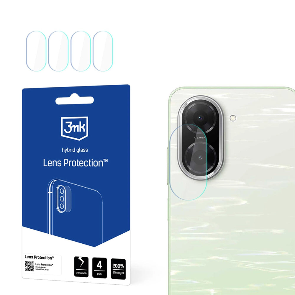 Beschermfolie Achtercamera 3MK Protection voor Xiaomi Redmi A5 4G, Flexibel Glas, Set van 4 stuks, Transparant
