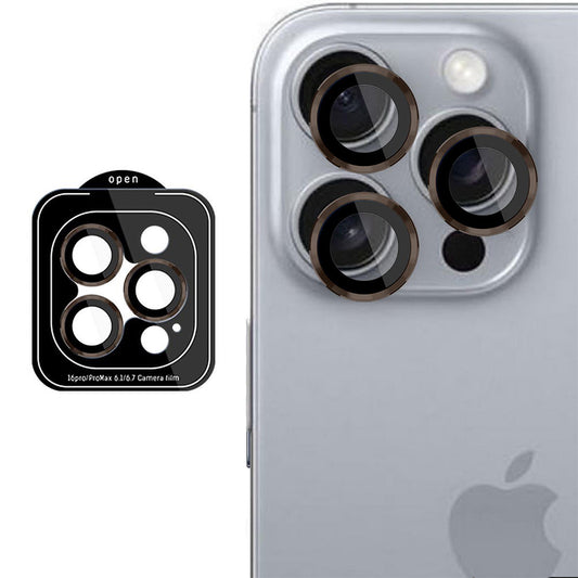 3MK Protection Pro Achtercamera Beschermfolie voor Apple iPhone 16 Pro Max / 16 Pro, Gehard Glas, Bruin
