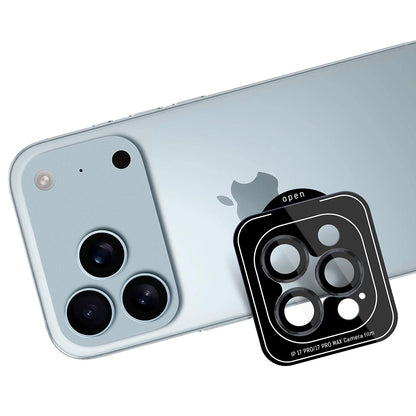 Beschermfolie Achtercamera 3MK Protection Pro voor Apple iPhone 17 Pro Max / 17 Pro, Gehard Glas, Zwart