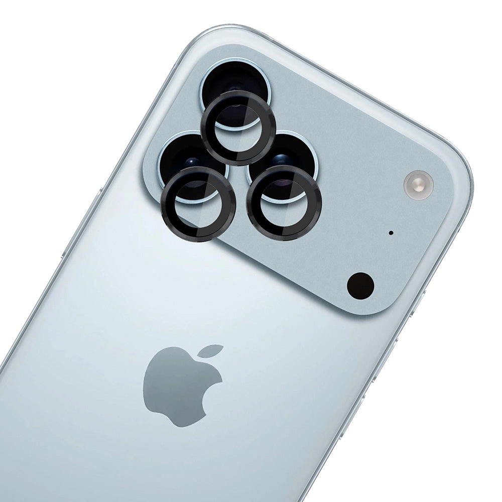 Beschermfolie Achtercamera 3MK Protection Pro voor Apple iPhone 17 Pro Max / 17 Pro, Gehard Glas, Zwart