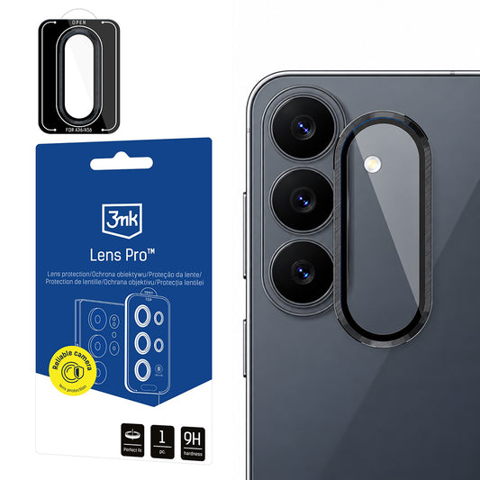 Beschermfolie Achtercamera 3MK Protection Pro voor Samsung Galaxy S26 FE S741, Gehard Glas, Zwart