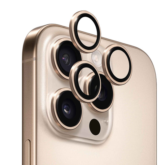 Anank AR Achtercamera Beschermfolie voor Apple iPhone 16 Pro Max / 16 Pro, Gehard Glas, Goudkleurig
