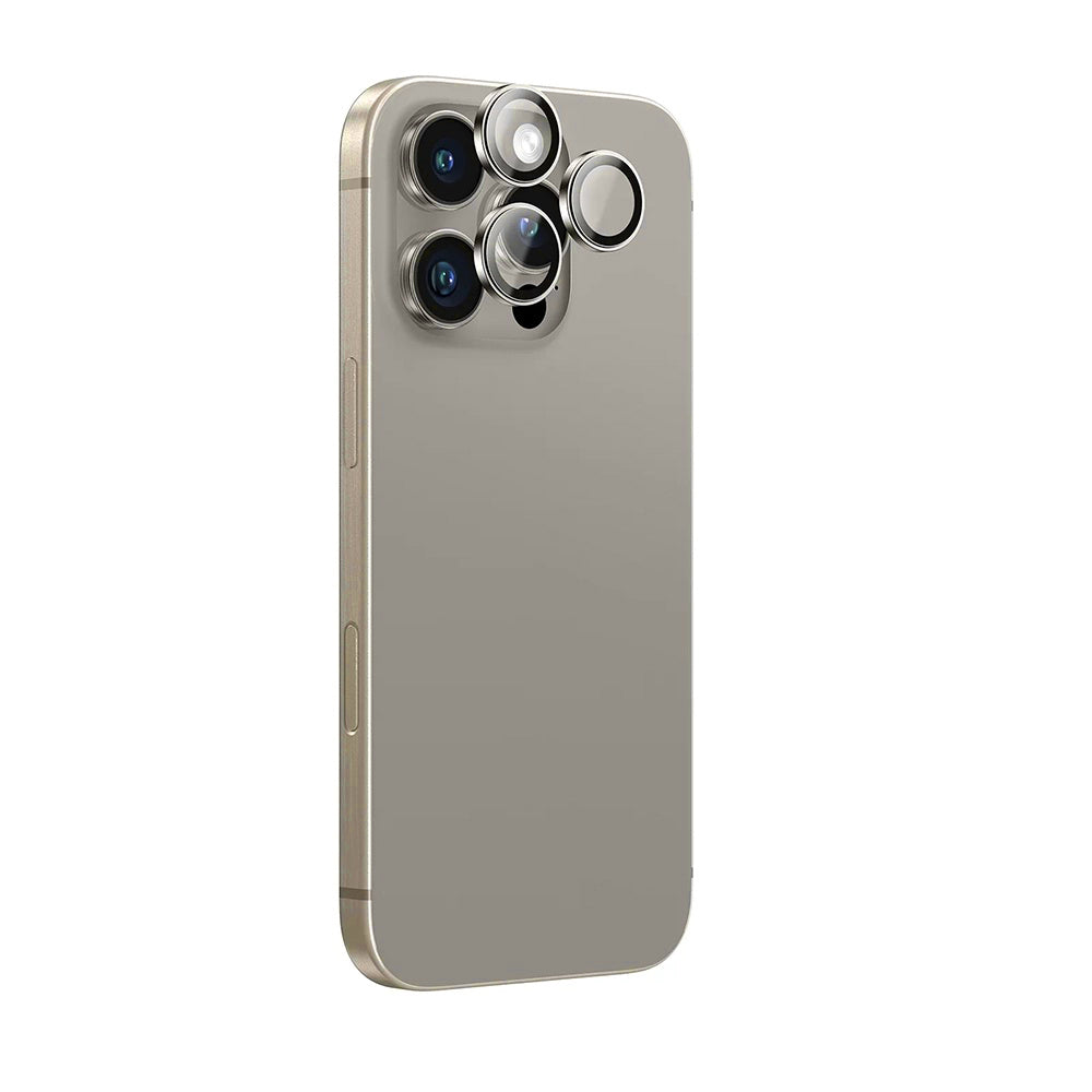 Beschermfolie Achtercamera Anank AR voor Apple iPhone 16 Pro Max / 16 Pro, Gehard Glas, Metallic Grijs