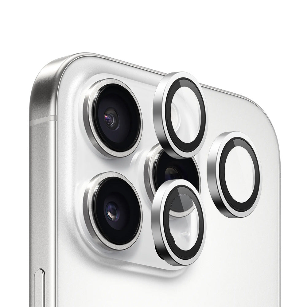 Blueo 99 Anti-Reflectieve HD Achtercamera Beschermfolie voor Apple iPhone 16 Pro Max / 16 Pro, Gehard Glas, Zilver