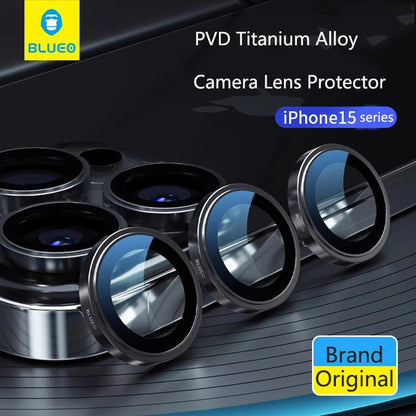 Blueo 99 Anti-Reflectieve HD Achtercamera Beschermfolie voor Apple iPhone 16 Pro Max / 16 Pro, Gehard Glas, Zilver