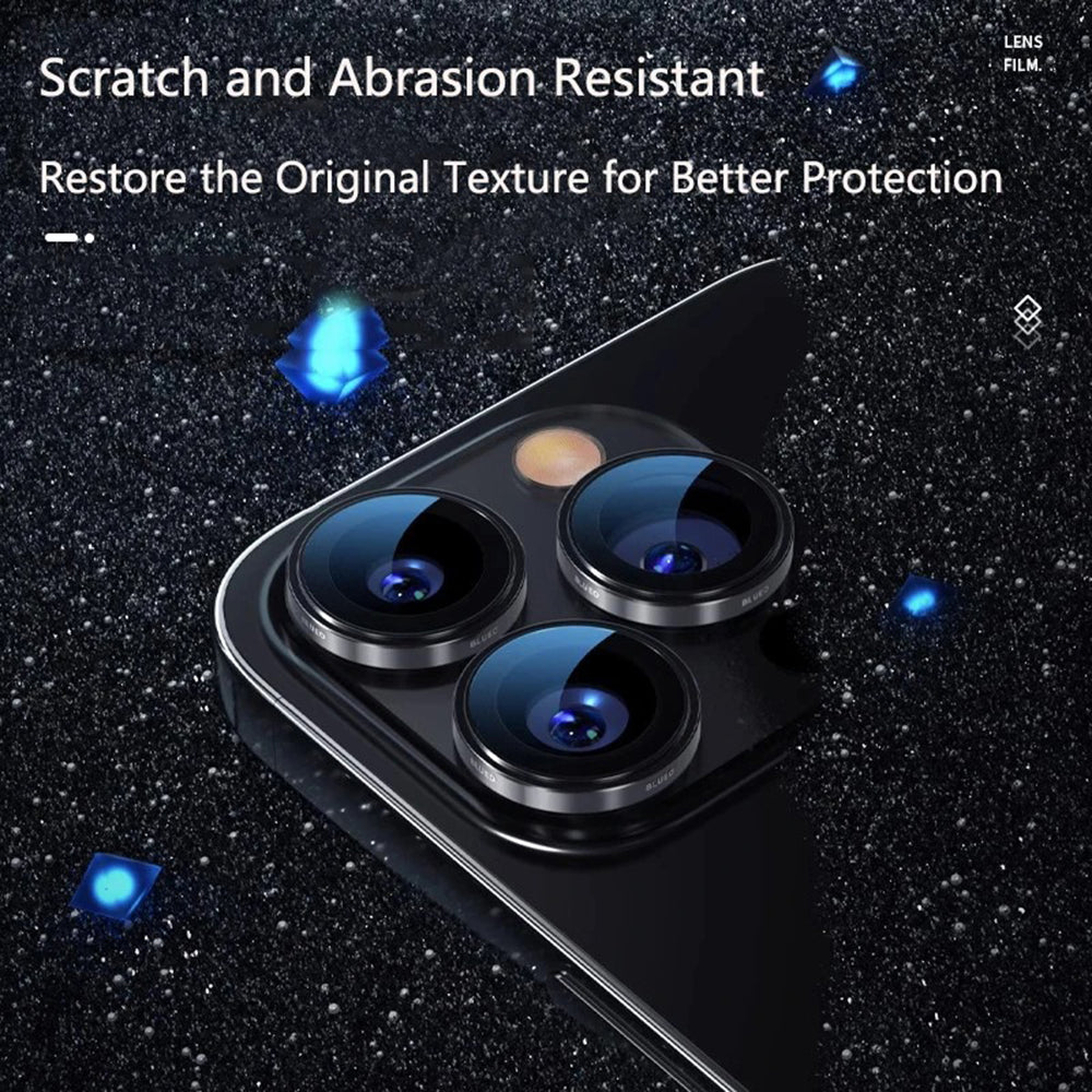 Blueo 99 Anti-Reflectieve HD Achtercamera Beschermfolie voor Apple iPhone 16 Pro Max / 16 Pro, Gehard Glas, Zilver