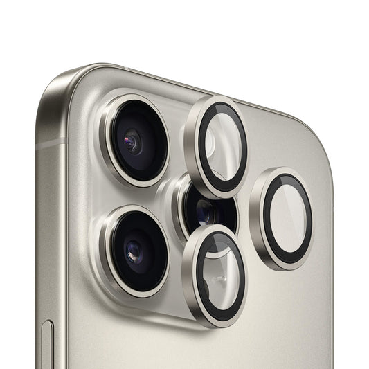 Blueo 99 Anti-Reflectieve HD Achtercamera Beschermfolie voor Apple iPhone 16 Pro Max / 16 Pro, Gehard Glas, Metallic Grijs